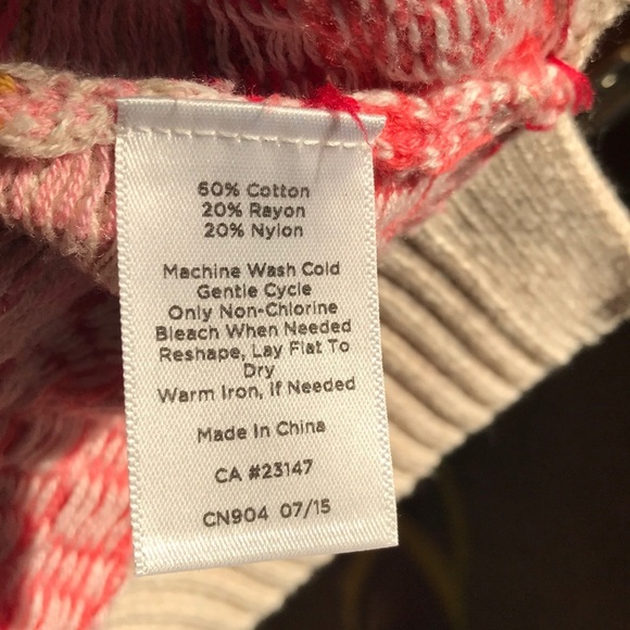 TALBOTS Size M Pink Multi Striped Long Sleeve Sweater - Picture 6 of 6